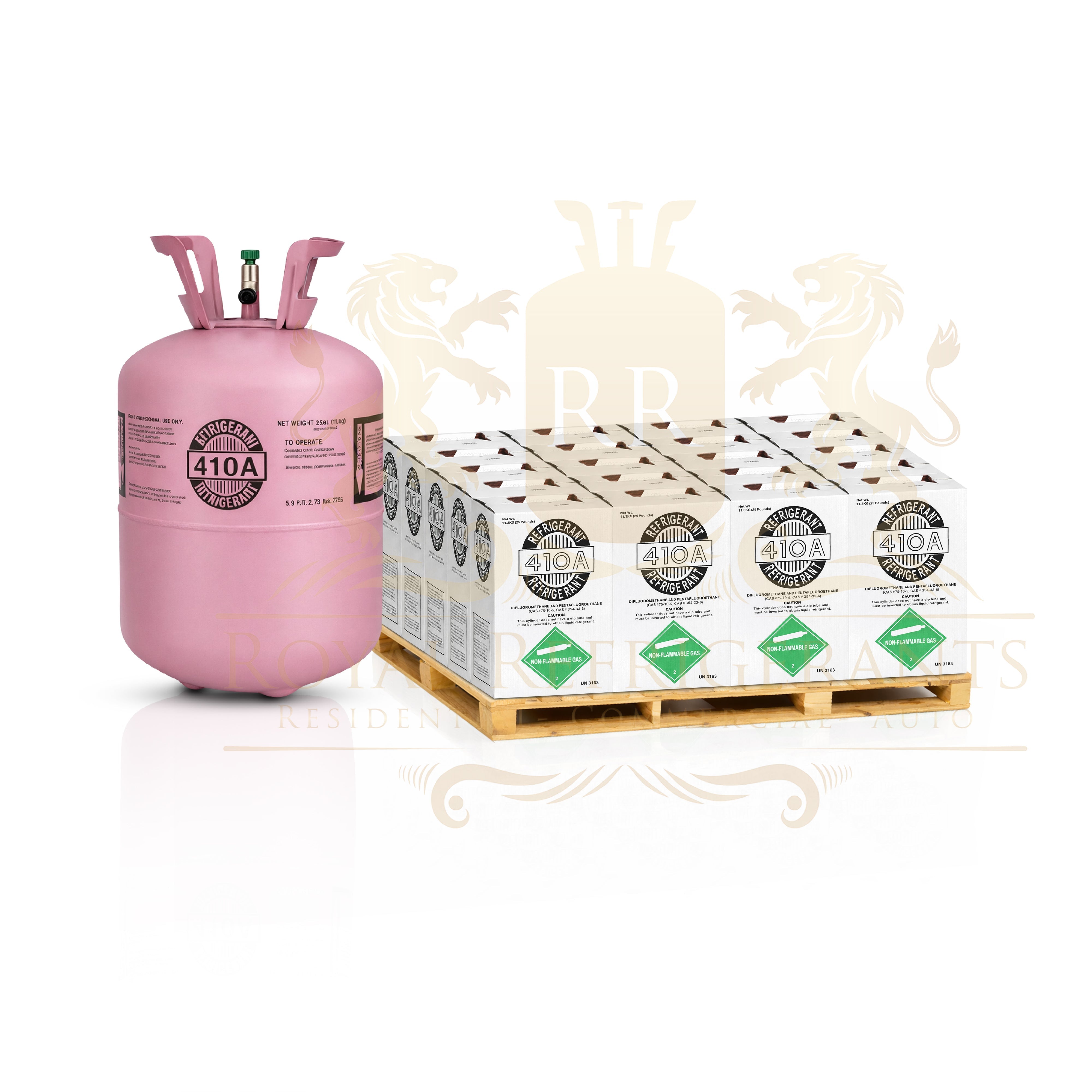 R-410A Refrigerant Gas 25 lb Cylinder for HVAC AC Systems – New Factory Sealed