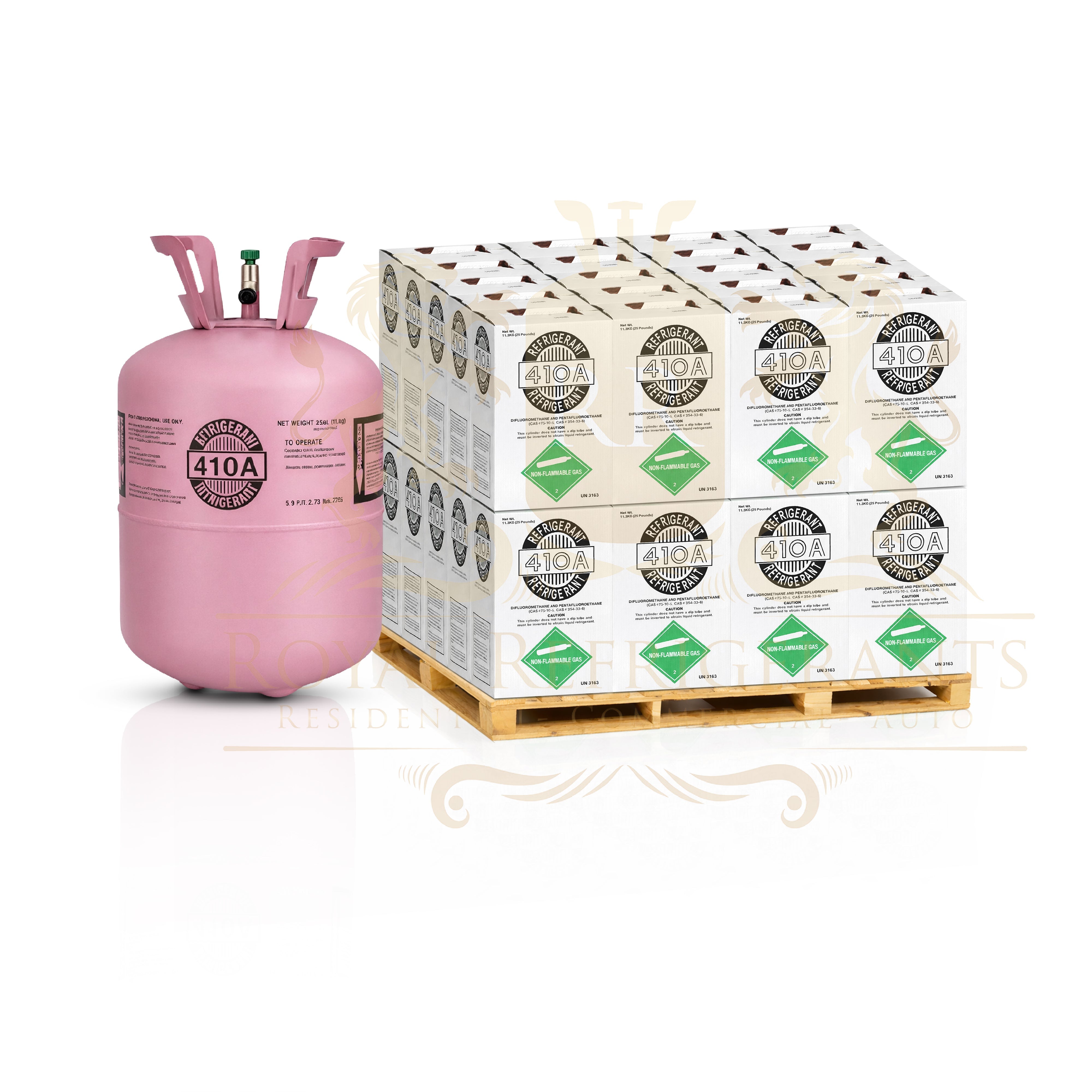 R-410A Refrigerant Gas 25 lb Cylinder for HVAC AC Systems – New Factory Sealed